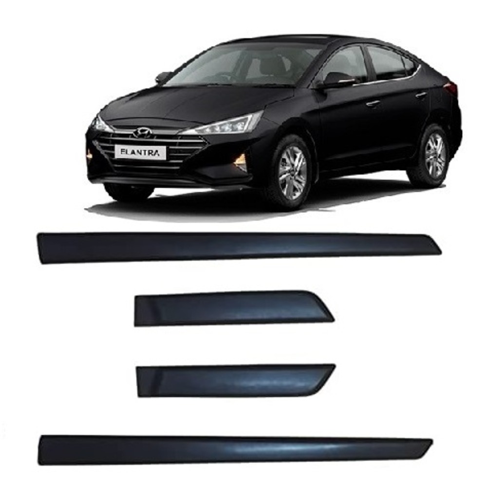 Side Door Beading Door Protector Accessories for Elantra New Black